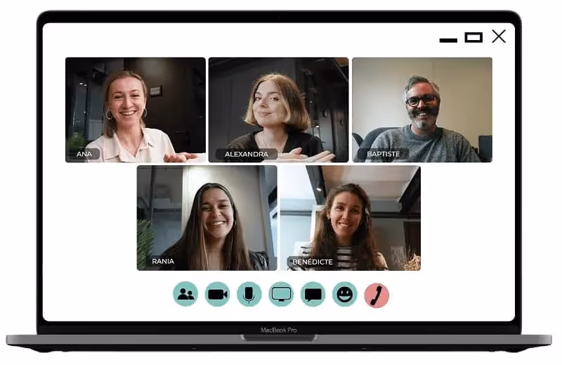 cours collectif d'anglais en visioconférence