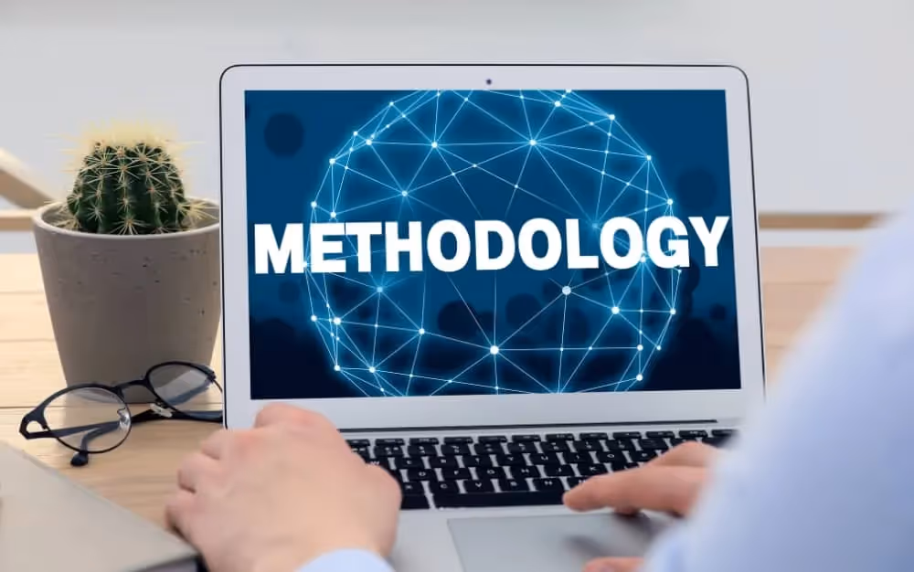 méthologie écrit sur écran d'ordinateur