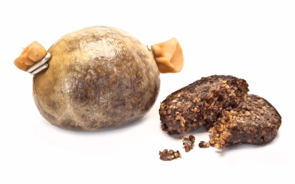 Plat traditionnel écossais se nommant le "haggis"