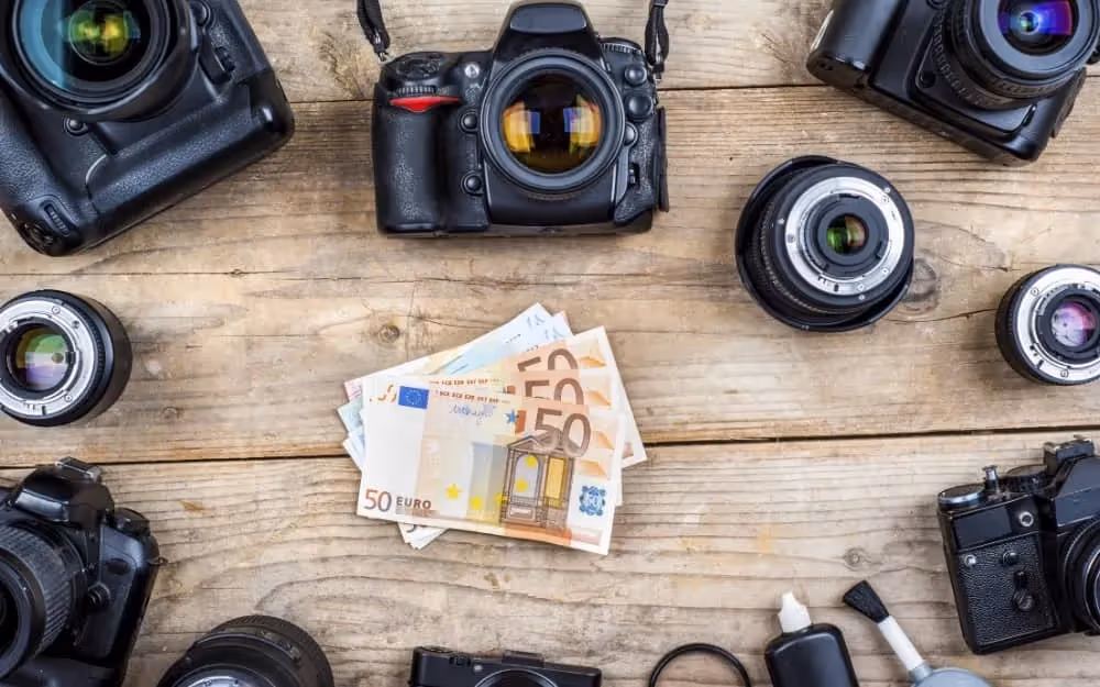 Pleins d'appareils photos utiles pour la photographie en anglais