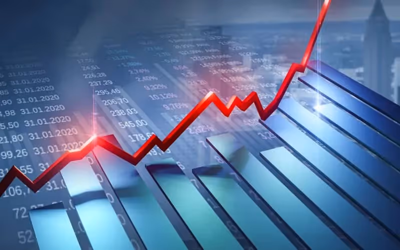 Graphique sur les marchés boursiers et les taux