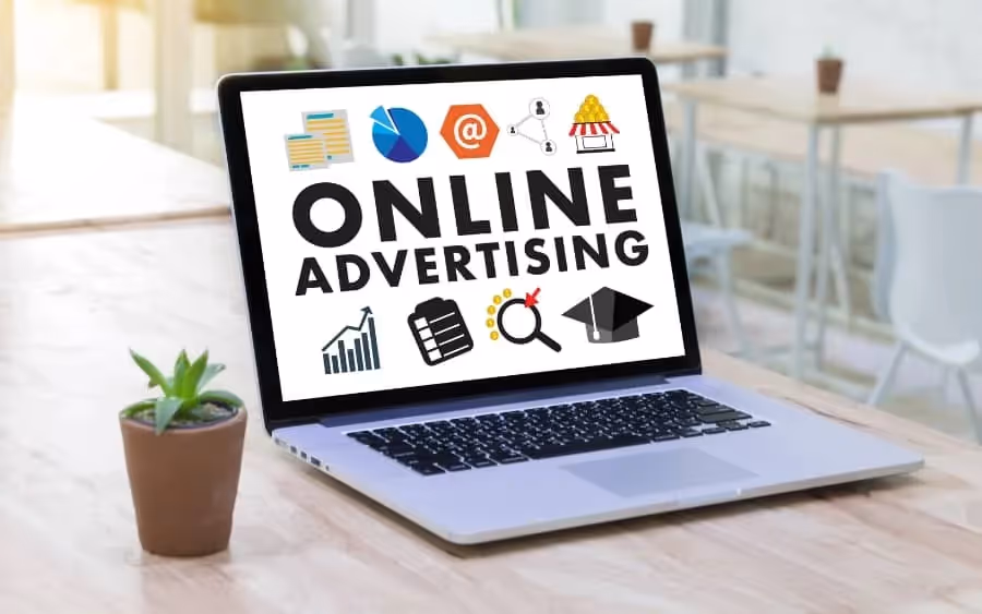 Online advertising sur un écran d'ordinateur