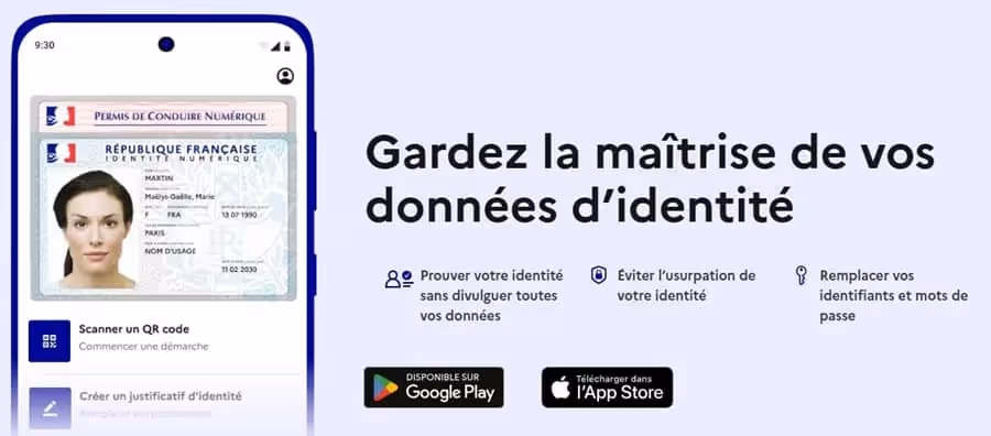 Application France identité