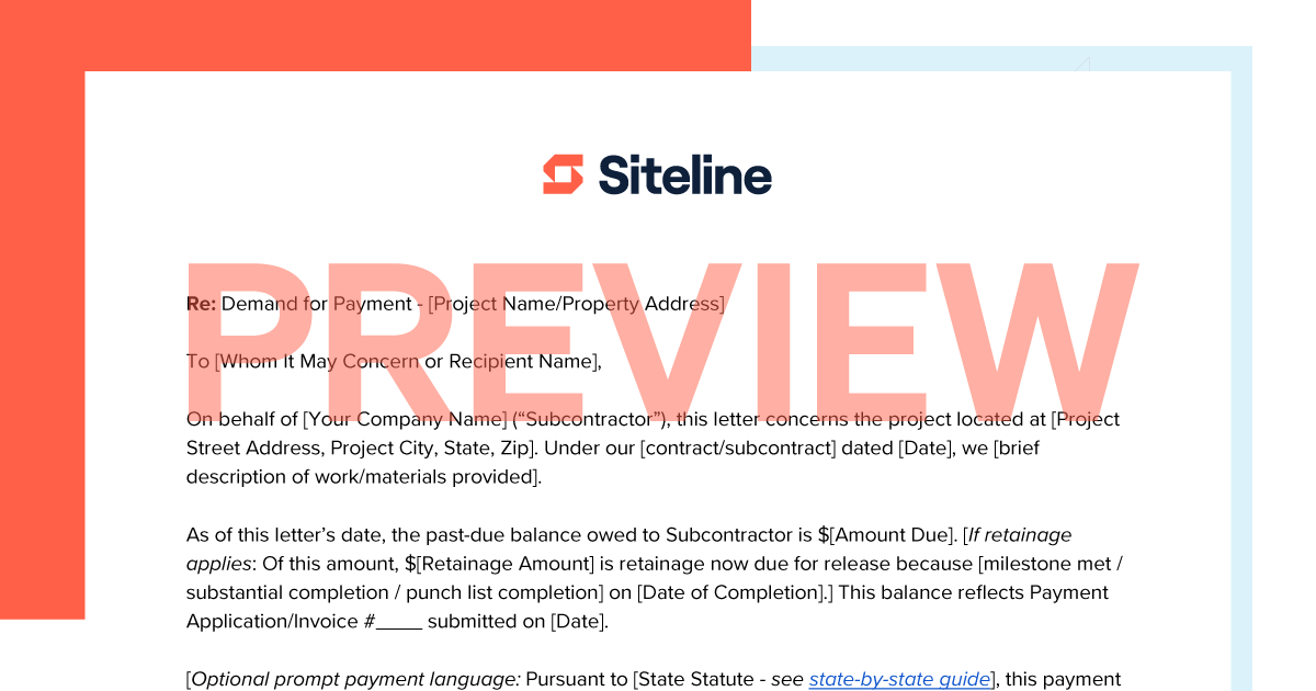 Free Construction Demand Letter Template