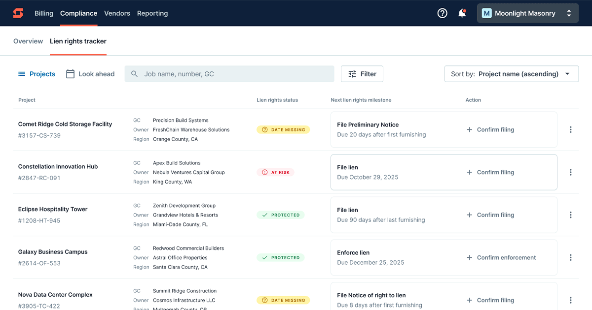 Early Access for Siteline Lien Rights Tracker