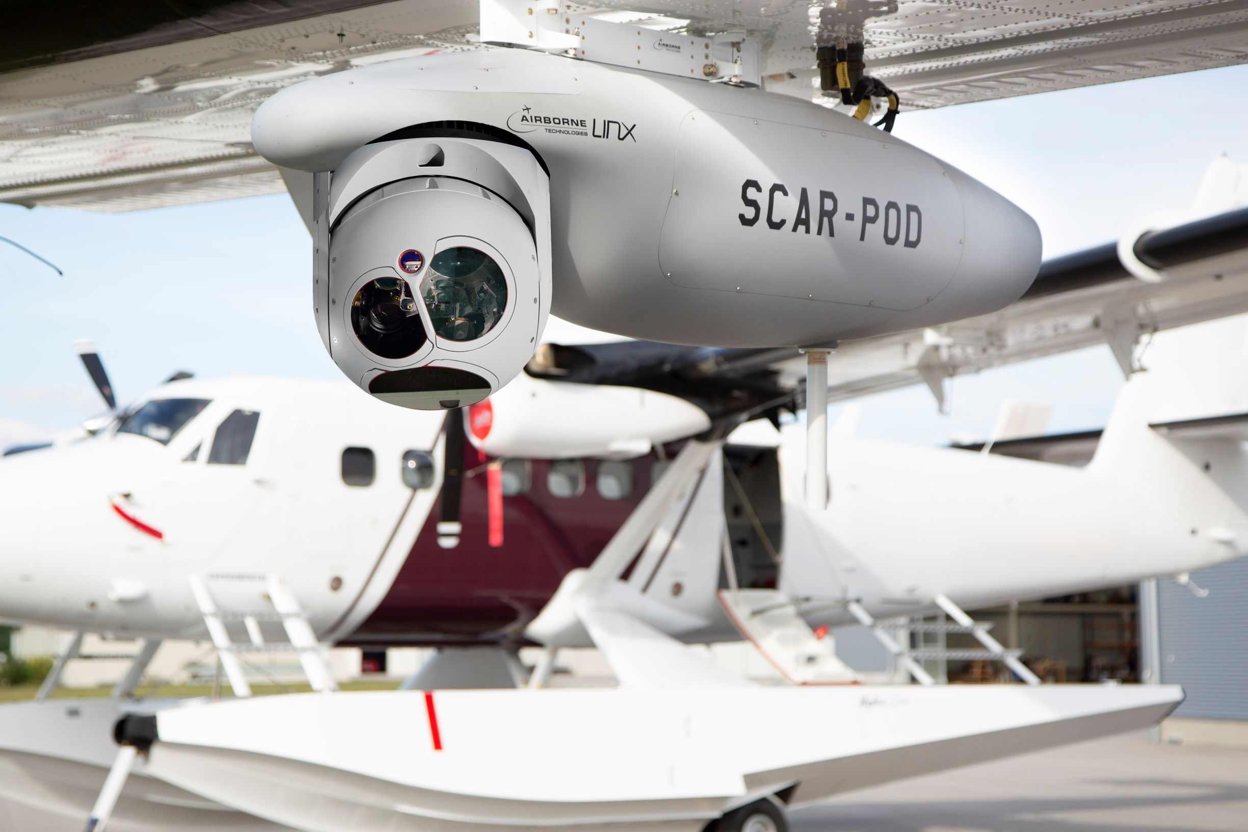 Detailed view of am Airborne technology Links wing