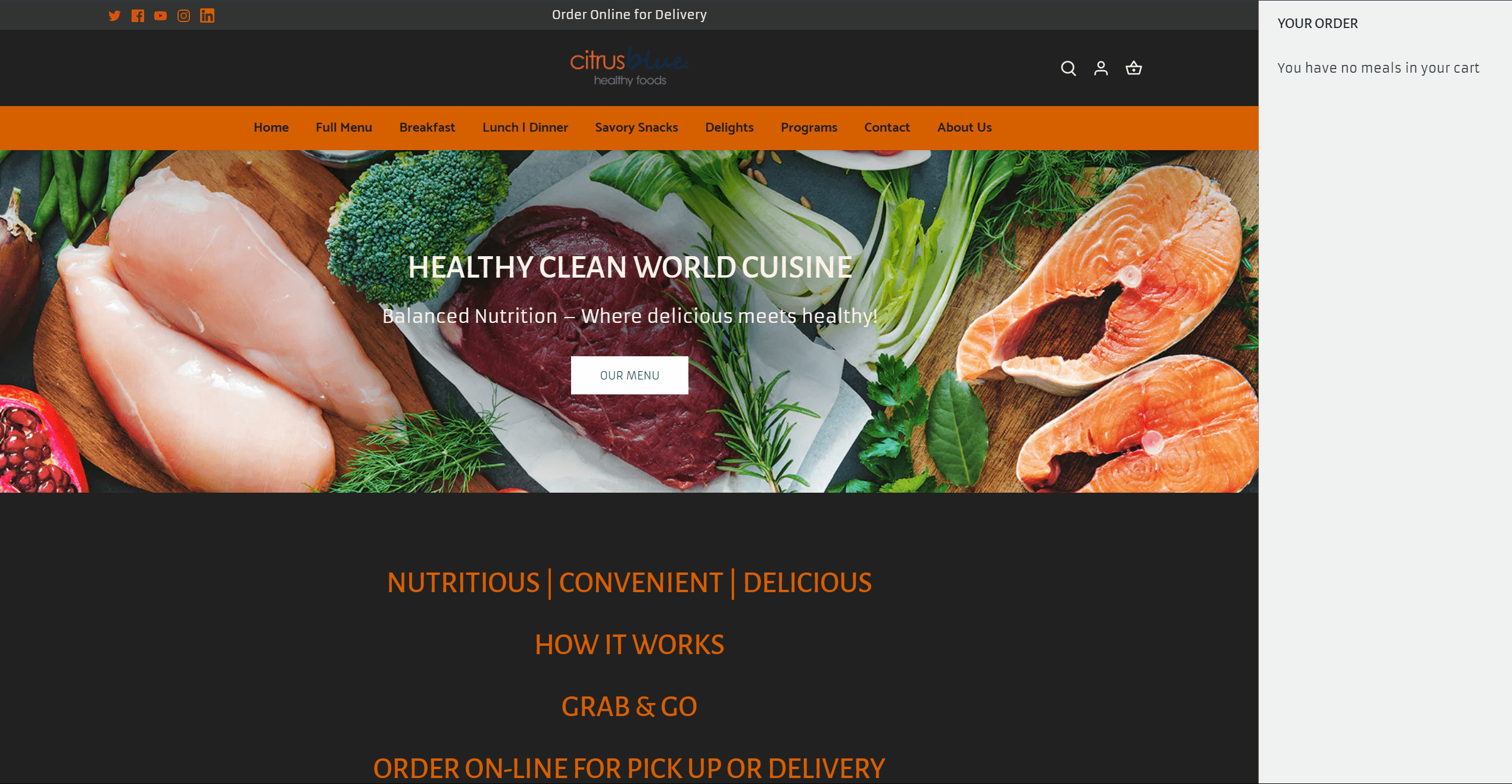 the citrus blue homepage