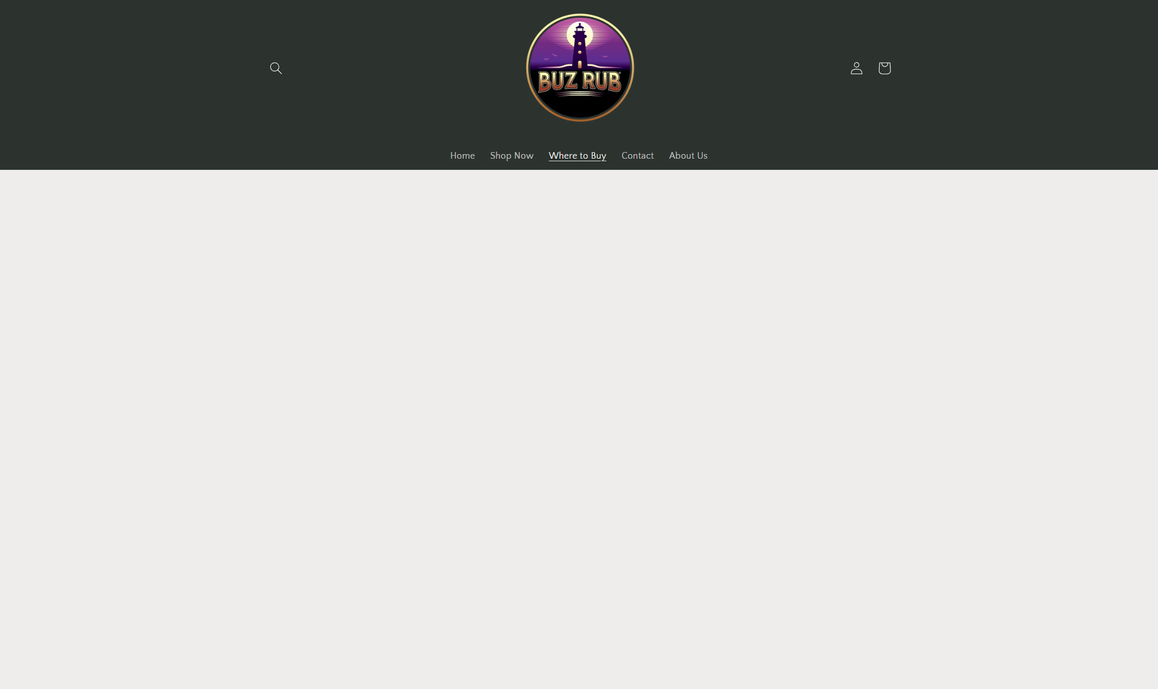 BuzRub Where to Buy page screenshot