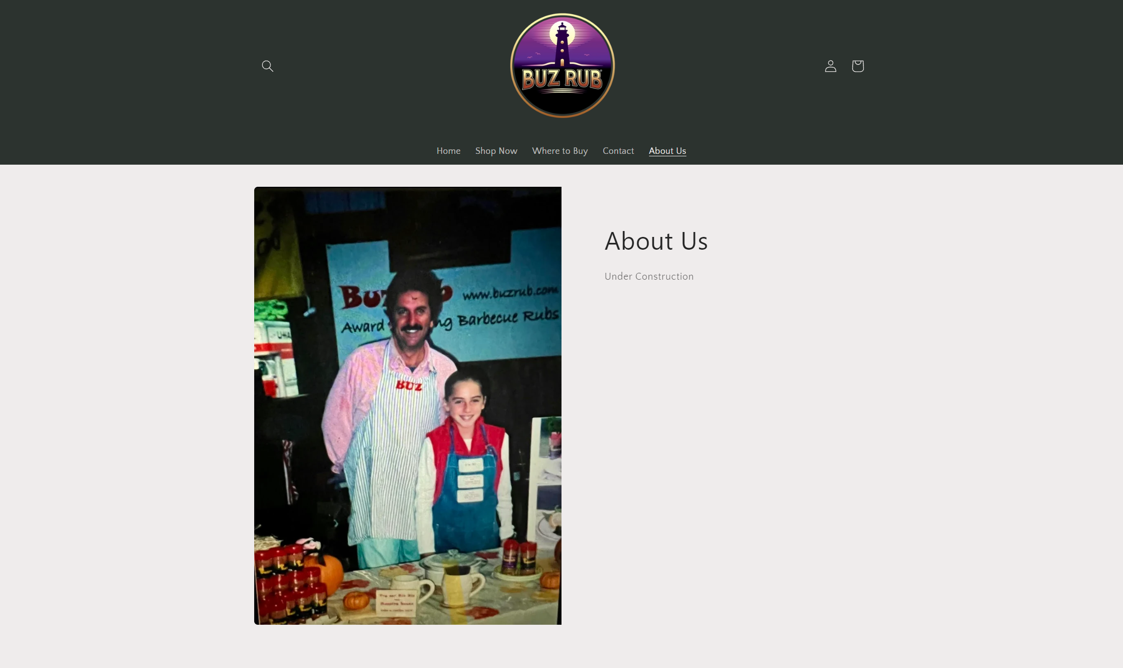 BuzRub About Us page screenshot