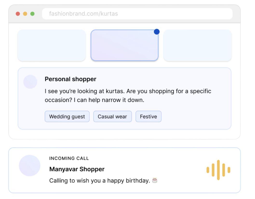 AI personal shopper · live conversation