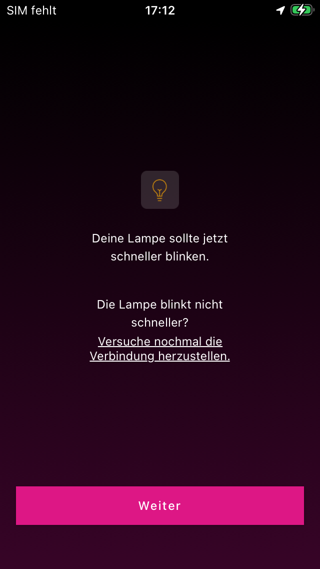 Bestätigung schnelleres Blinken