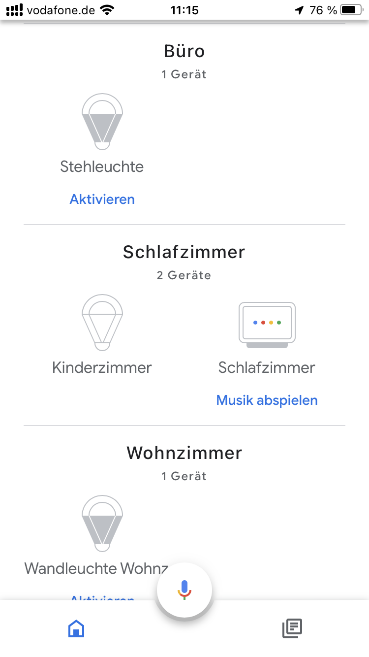 Einrichtung abgeschlossen