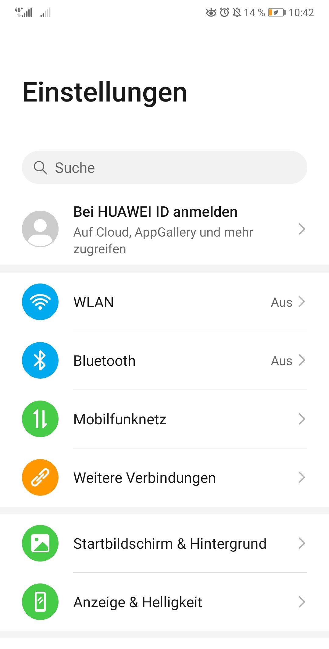 WLAN in den Einstellungen