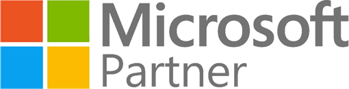 Microsoft Partner logo with four colored squares and text.