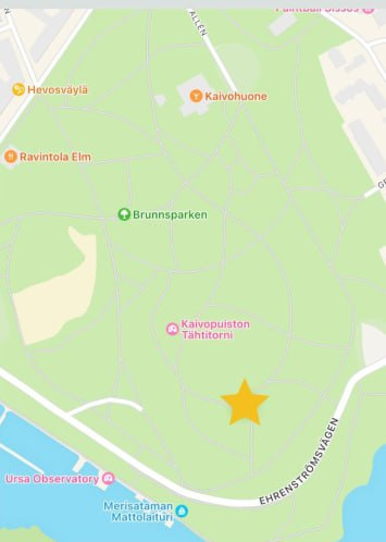 Our location during Wappu at Ullis