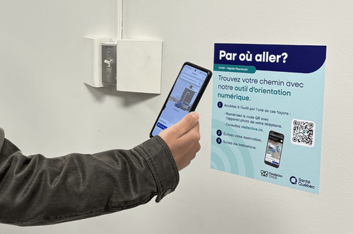 Code QR de l’outil d’orientation numérique à l’Hôpital Fleurimont.