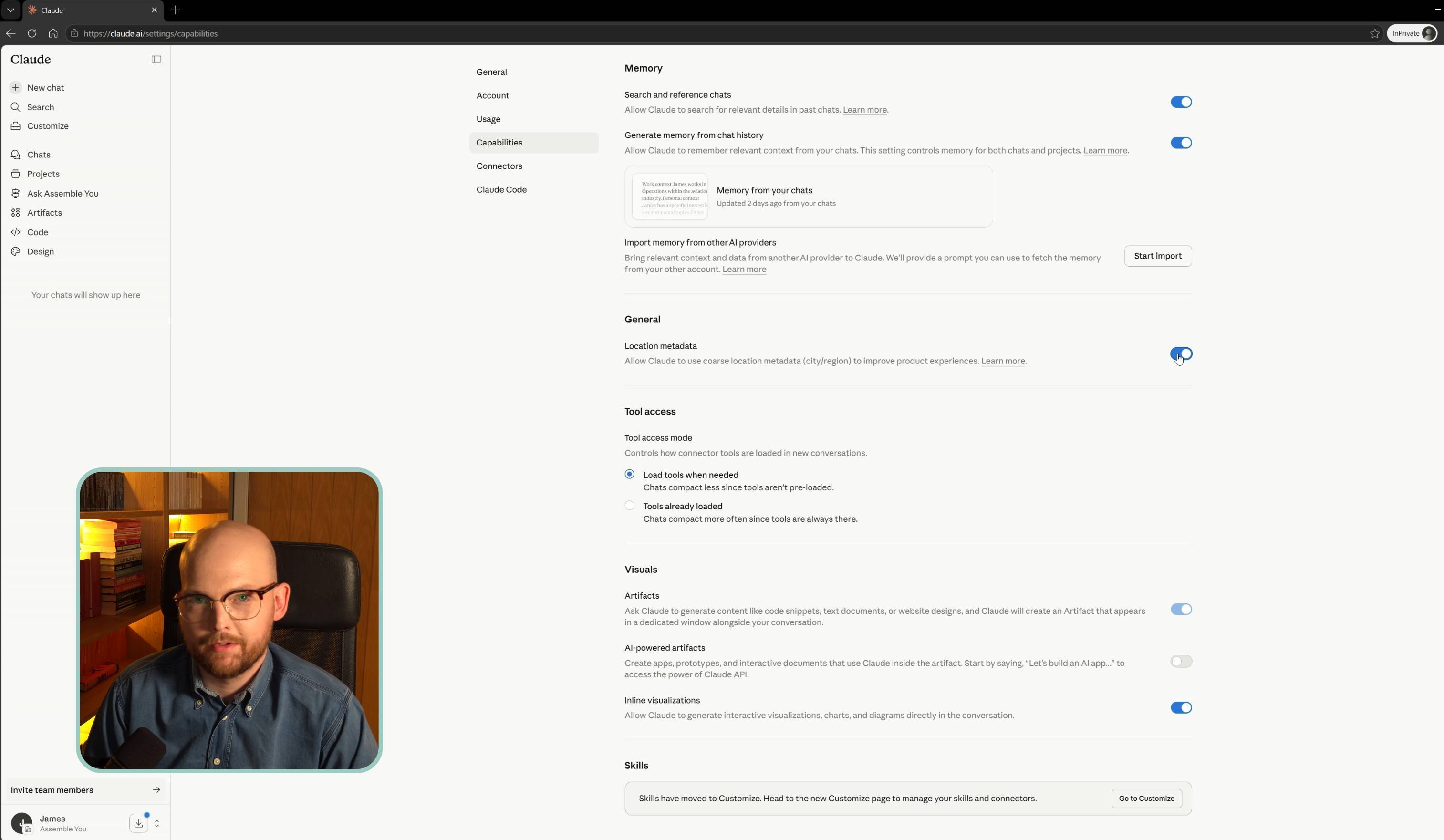 Screencast with picture-in-picture presenter