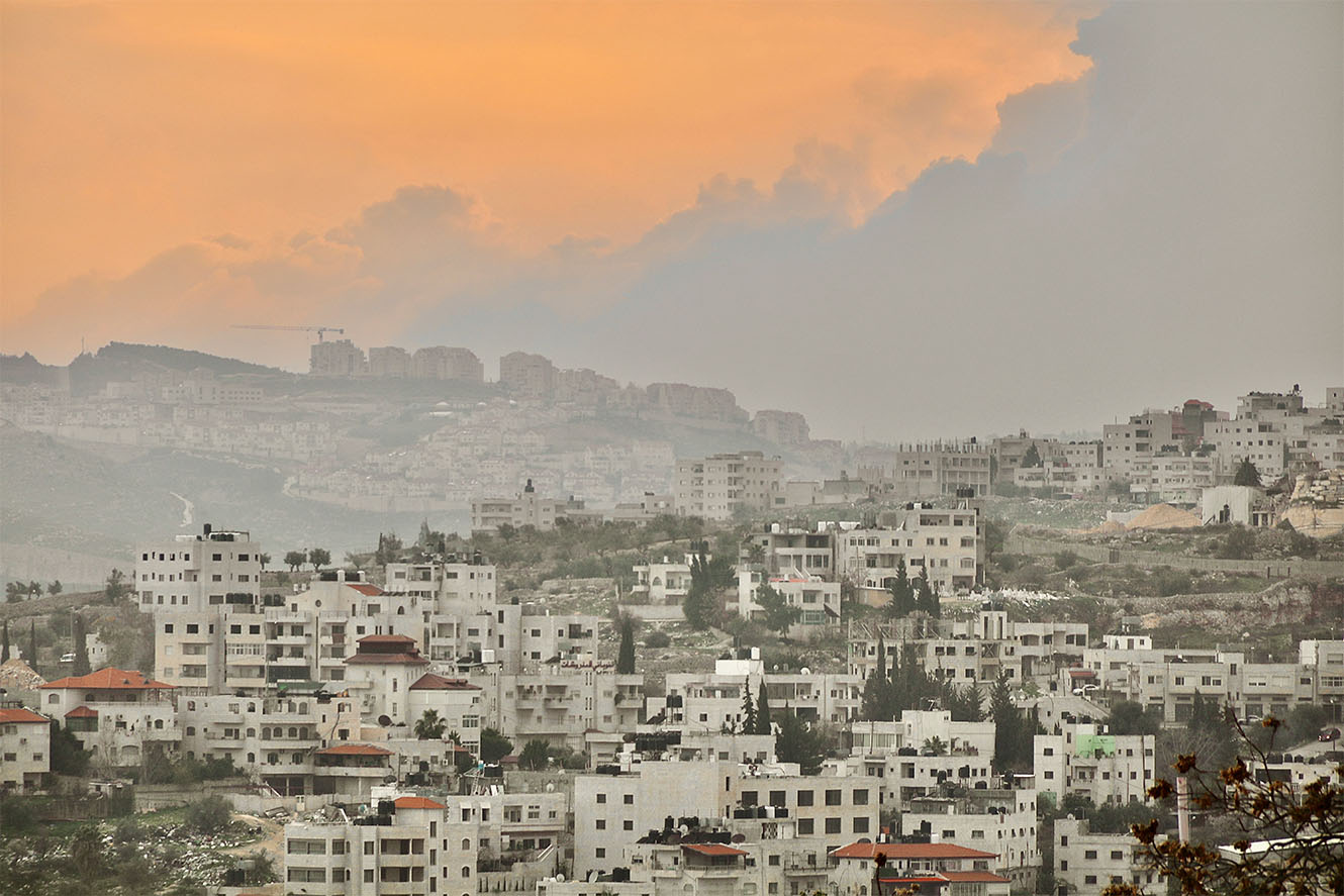 a landscape of Bethlehem in Palestine