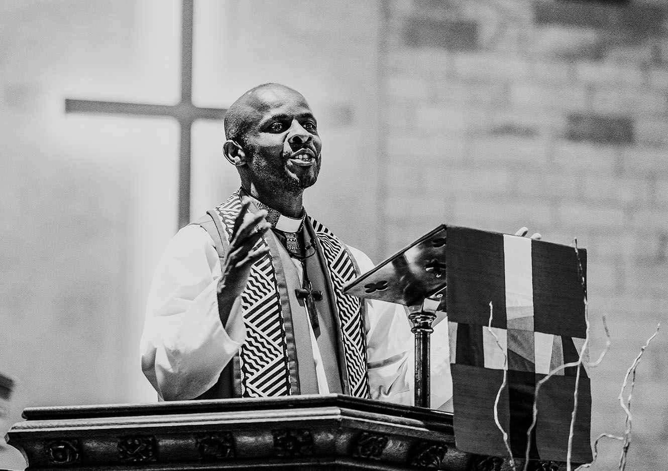 Bishop Steve Maina preaches at Nelson Cathedral