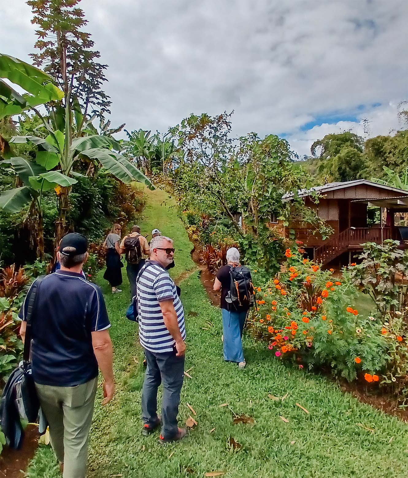 a group walking around Papua New Guinea