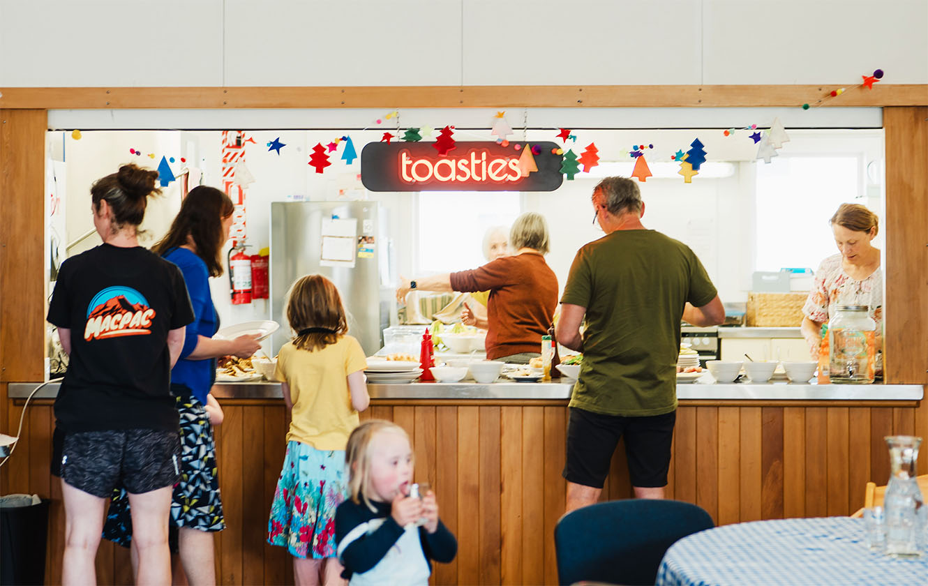 People build toasties around the kitchen
