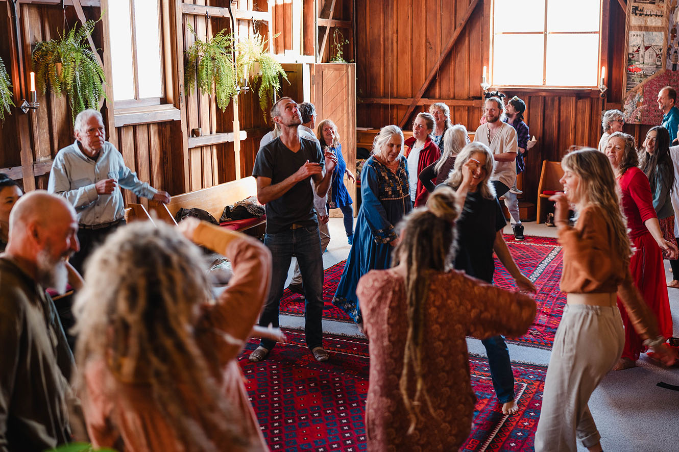 The Church of the Epiphany is filled with people of all ages dancing