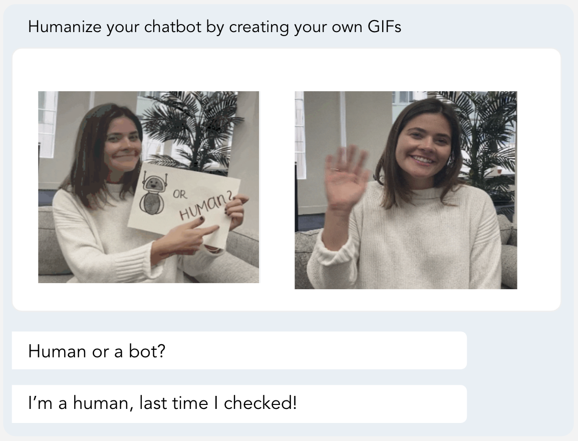 Using gifs within AppExchange Chat.