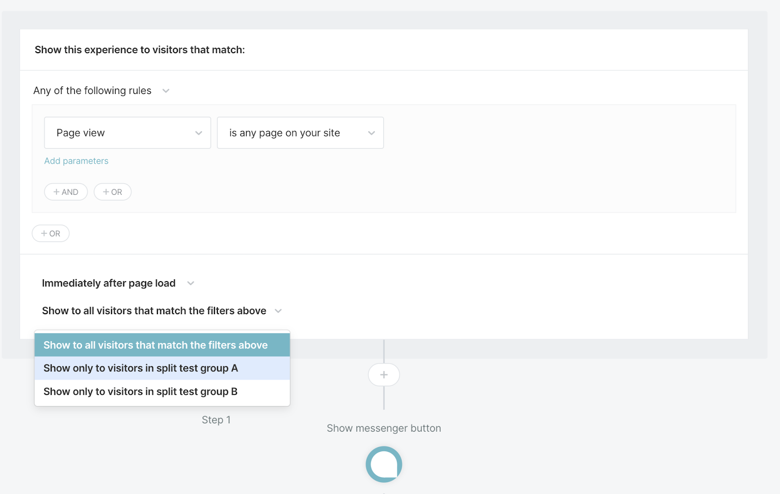 Setting up testing groups.