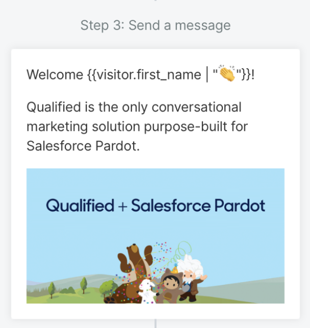 Sending a message to your visitor.