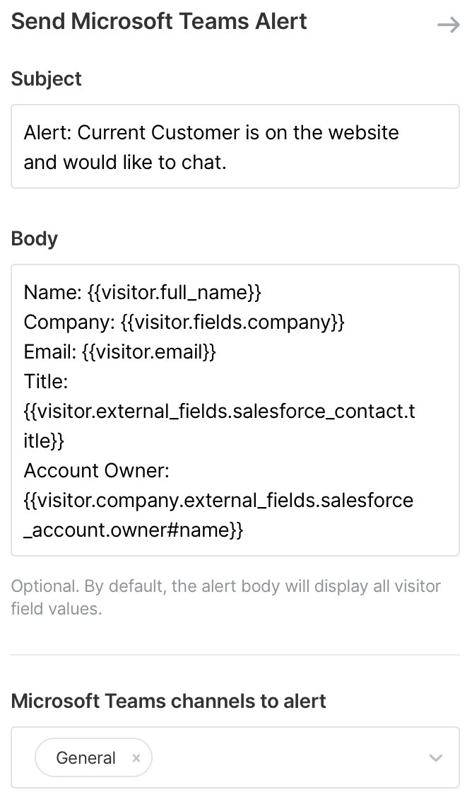 Customizing your alert message.