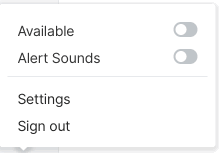 Toggling availability.