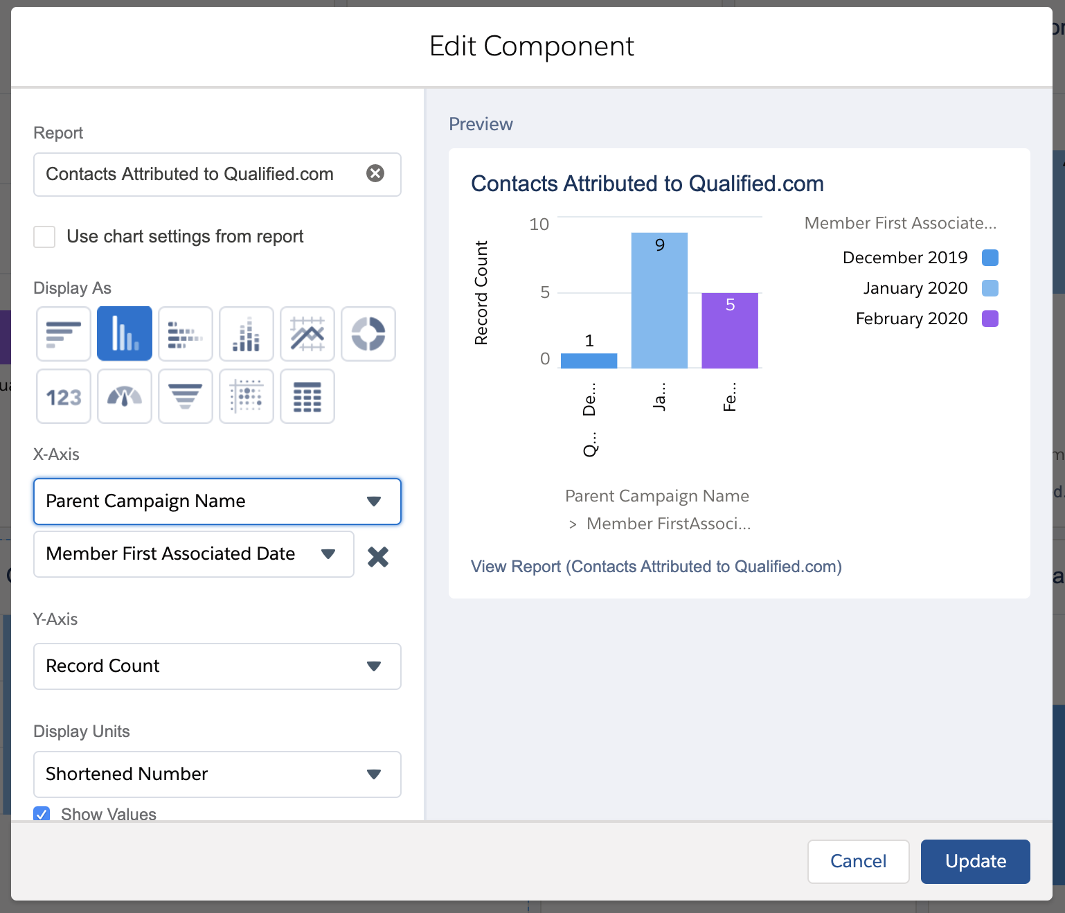 Edit component.