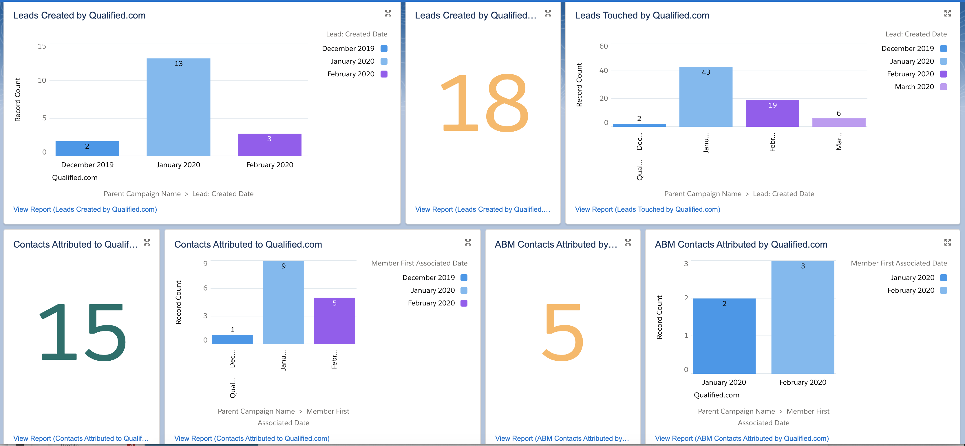 Dashboard for Campaign Attribution.