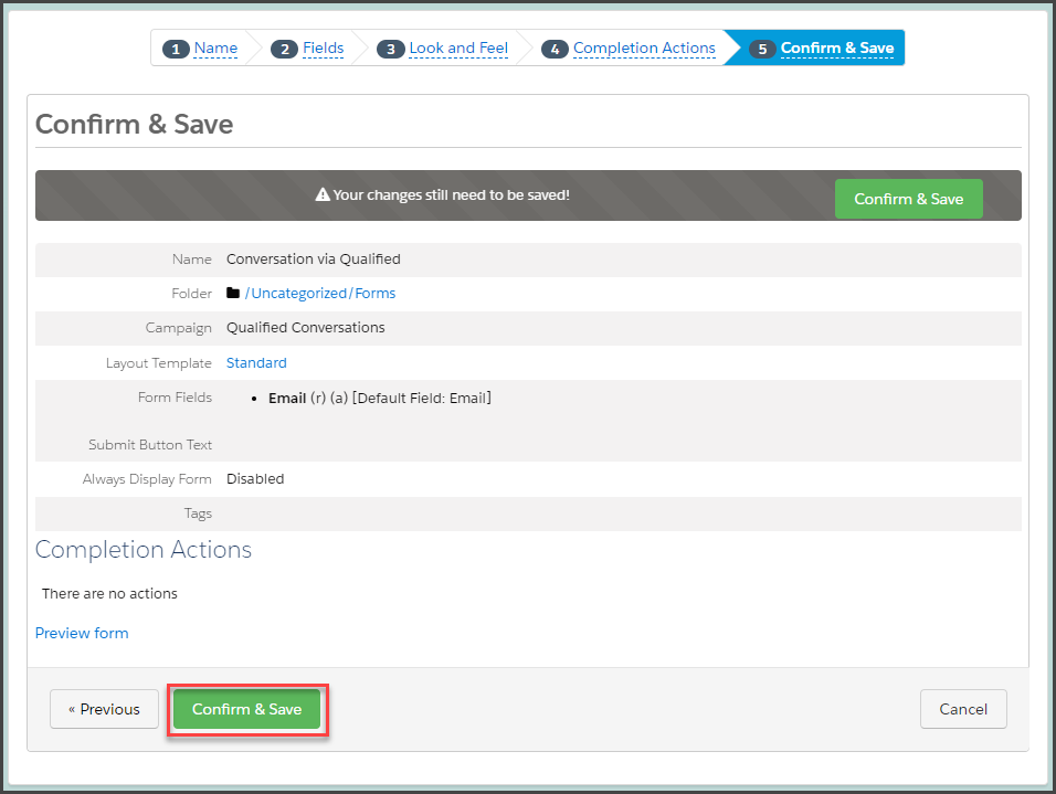 Click Next once more and then click Confirm & Save