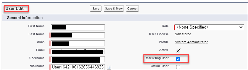 Select "Marketing User" on a Salesforce user record to permit them to create Campaigns