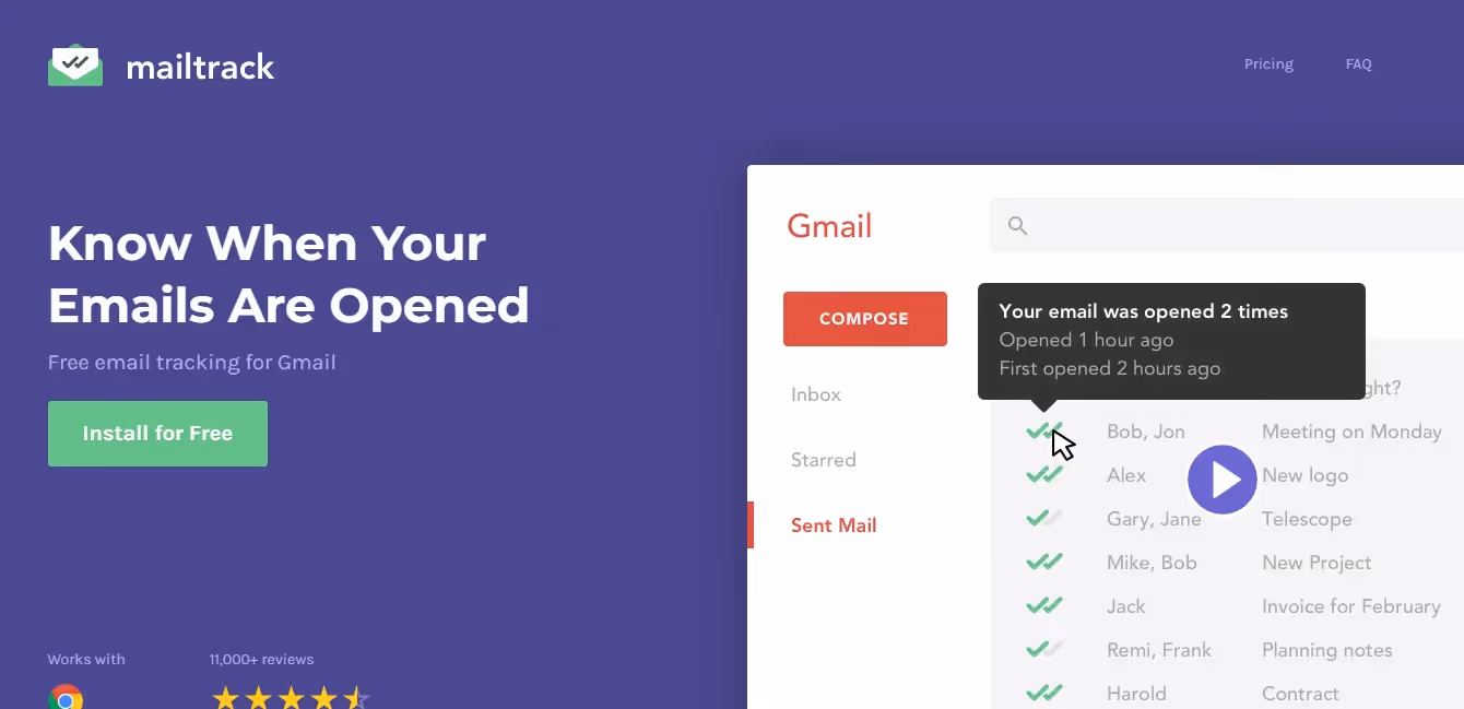 Mailtrack Home