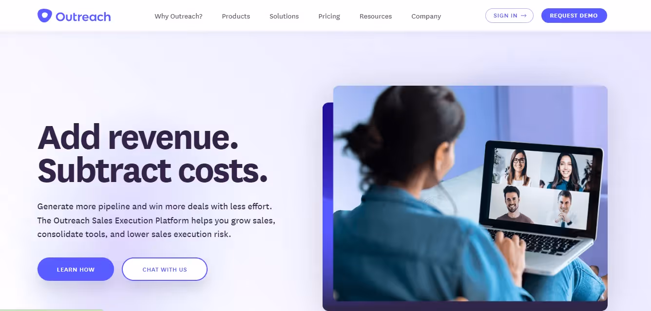 Outreach io Home