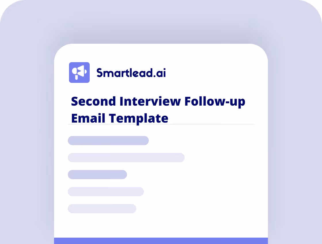 Second Interview Follow-Up Email Template 