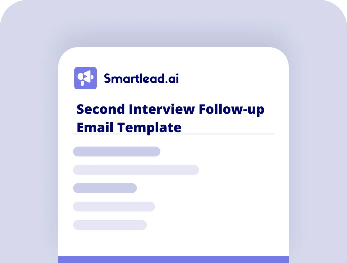 Second Interview Follow-Up Email Template