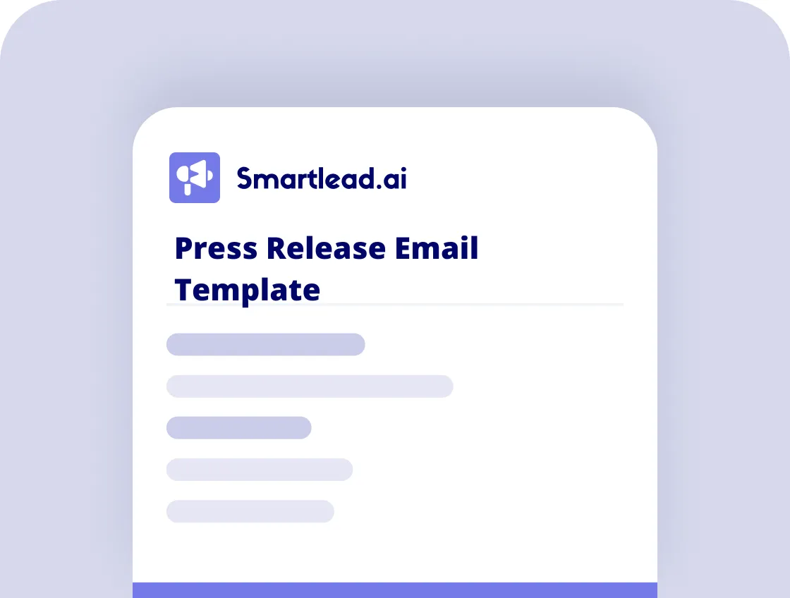 Press Release Email Template