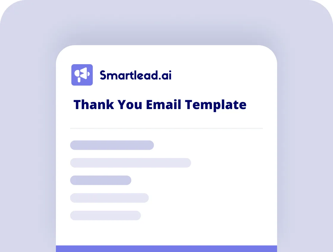 Thank You Email Template