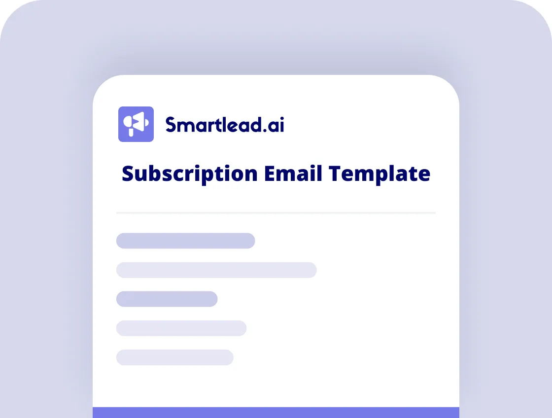 Subscription Email Template