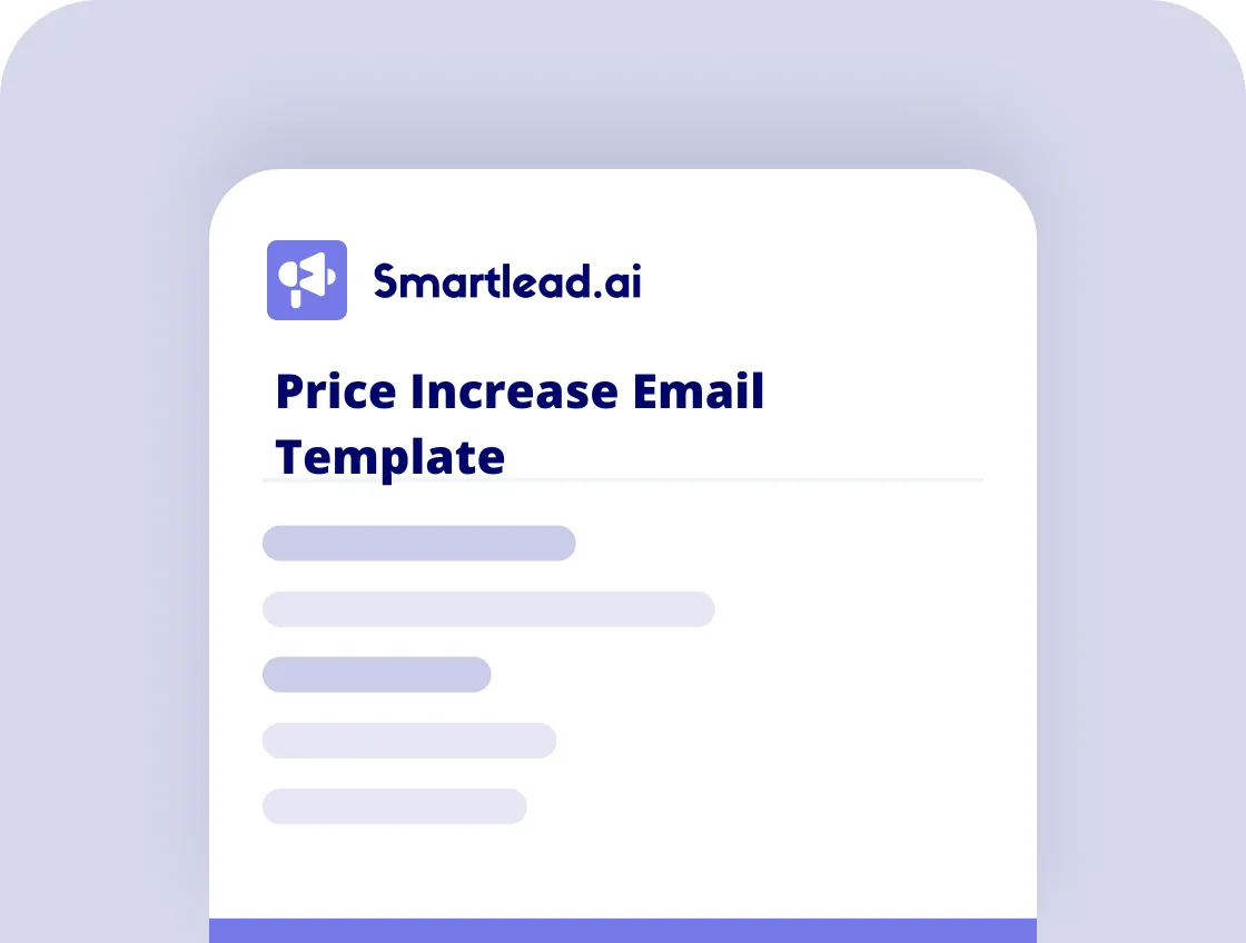 Price Increase Email Template