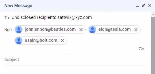 CC in Multiple Recipient Emails
