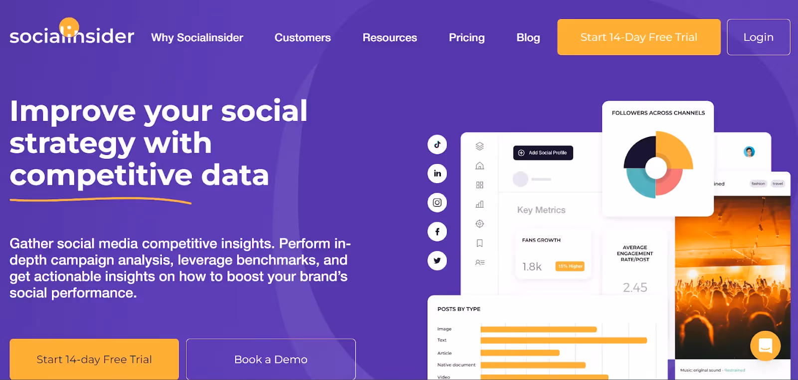 Socialinsider homepage