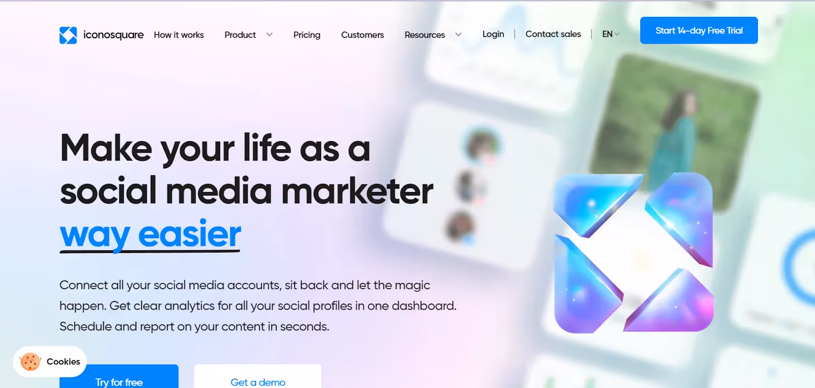 Iconosquare Homepage