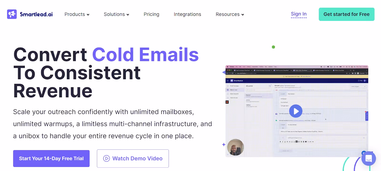 Smartlead homepage