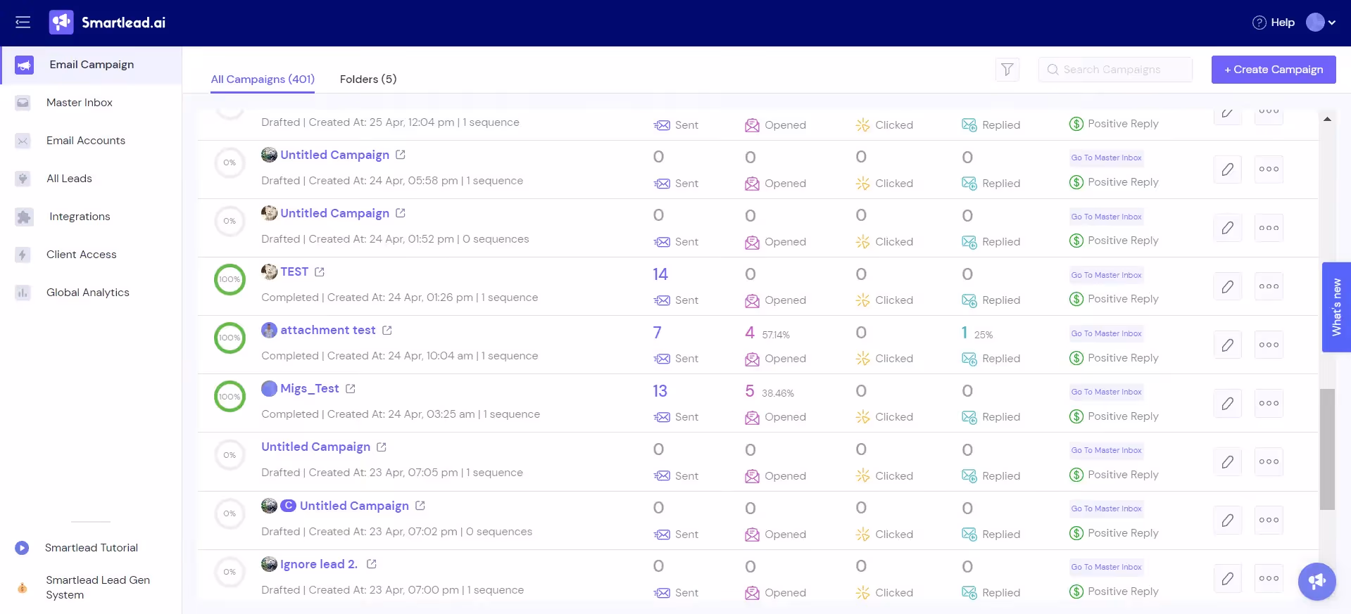 Smartlead UI