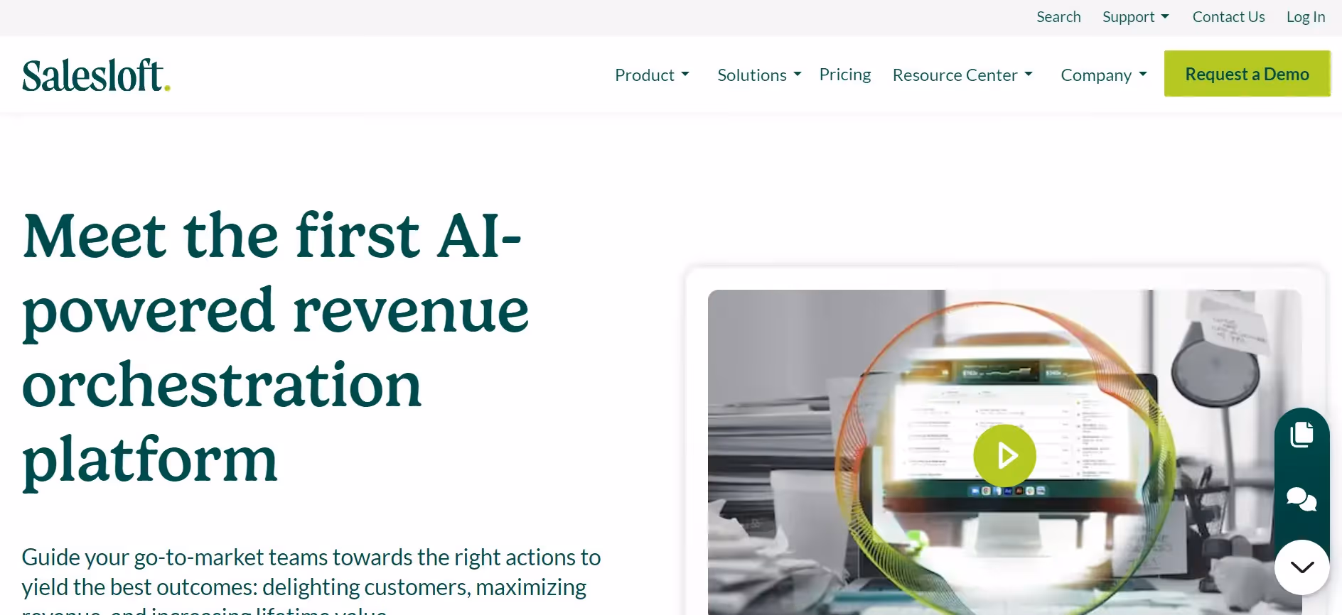Salesloft Homepage Screenshot