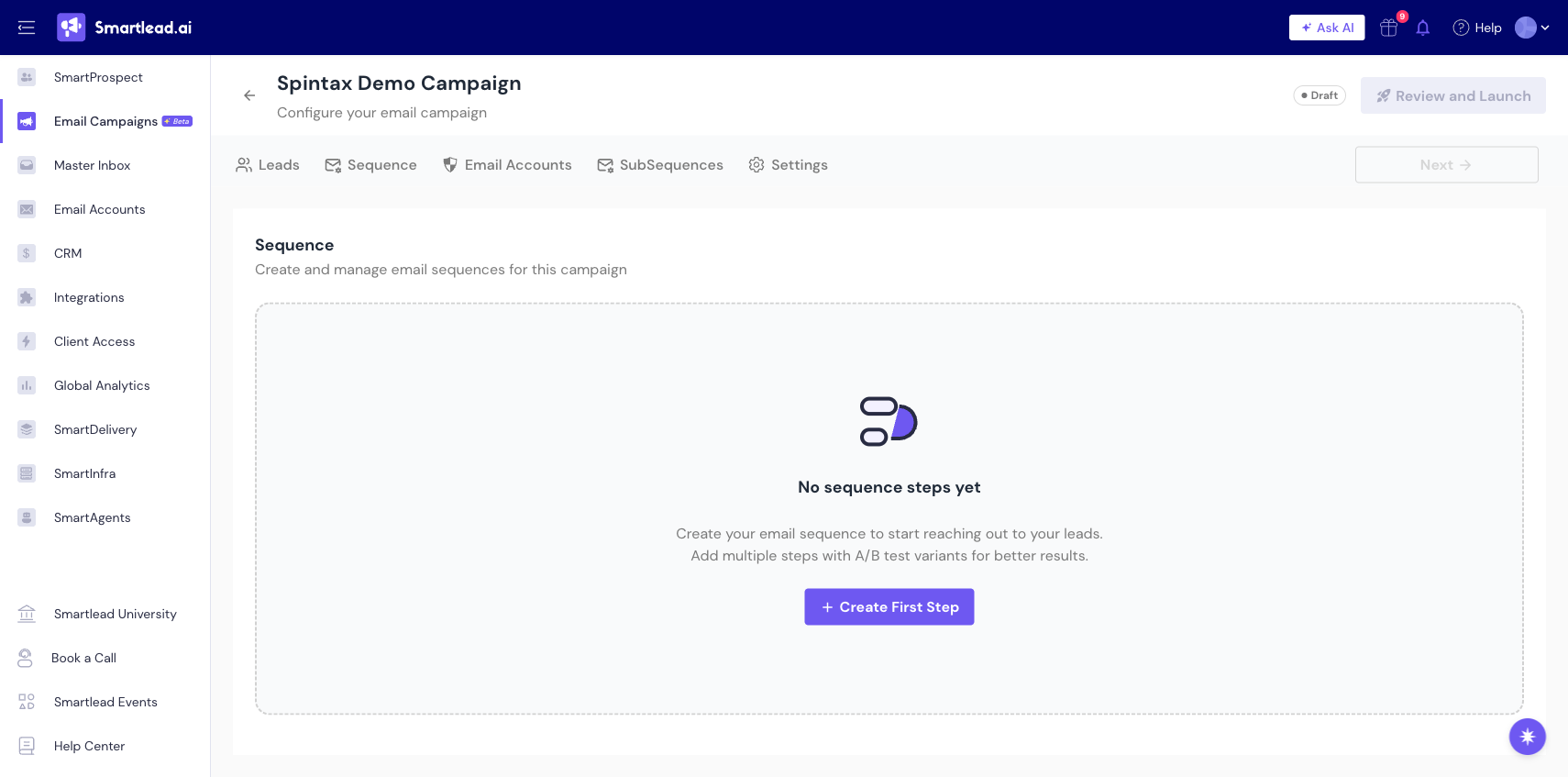 Use spintax in Smartlead